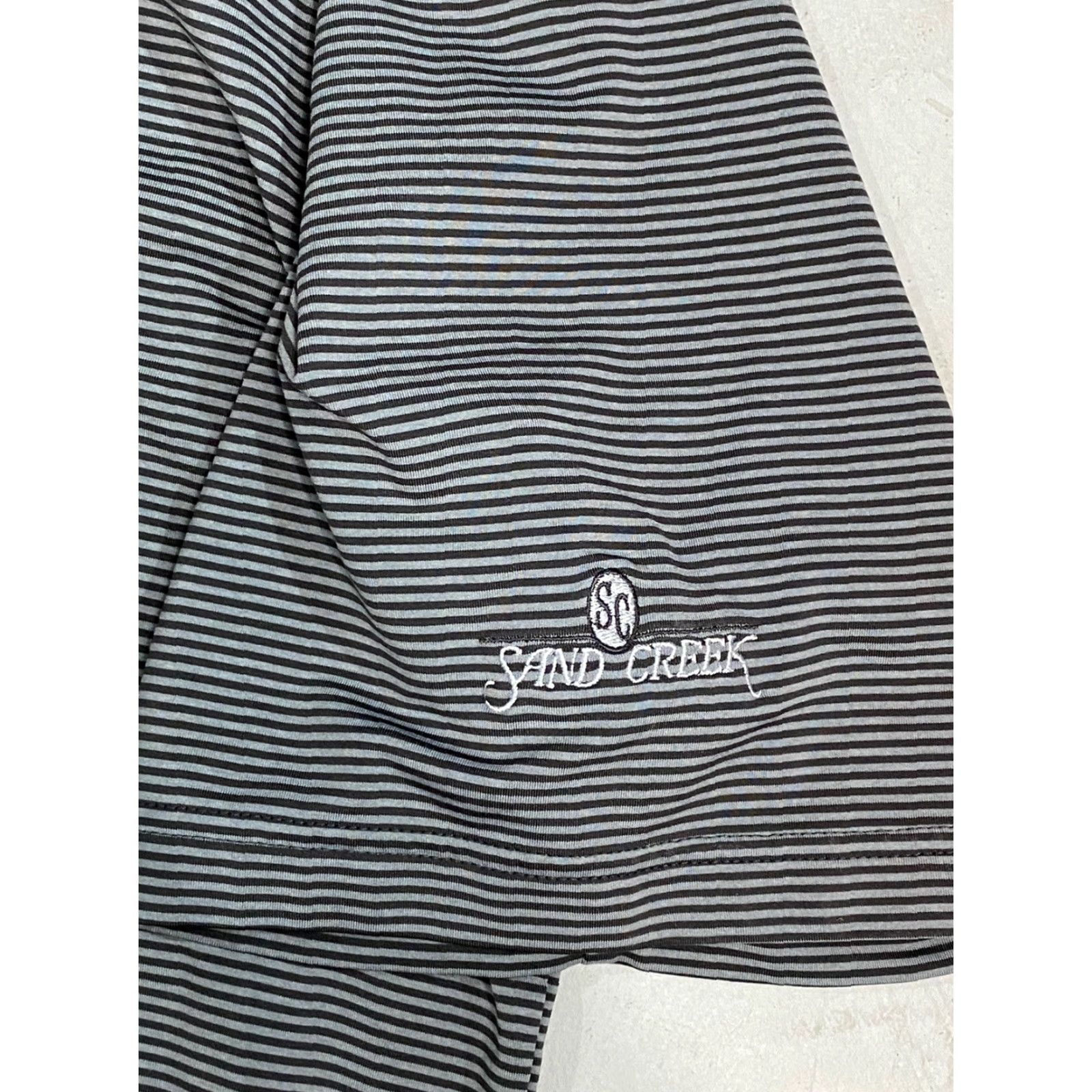 Footjoy Footjoy Mens Polo Shirt Striped Polyester Size Large Black Gray Striped Polo Shirt Mens Size US L / EU 52-54 / 3 - 5 Thumbnail