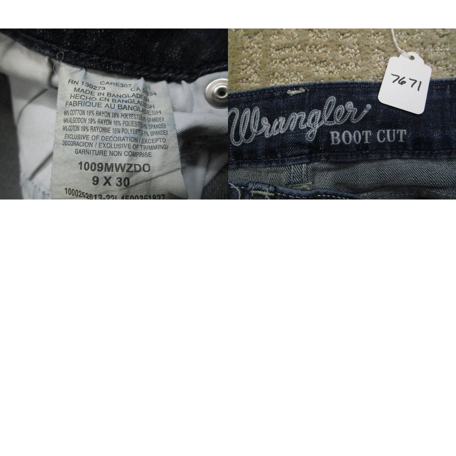 Wrangler Wrangler Jeans Women Bootcut Dark Wash 30 Blue 5-Pocket Denim Regular Waist 28 Inseam Jeans Size 30" / US 8 / IT 44 - 8 Thumbnail