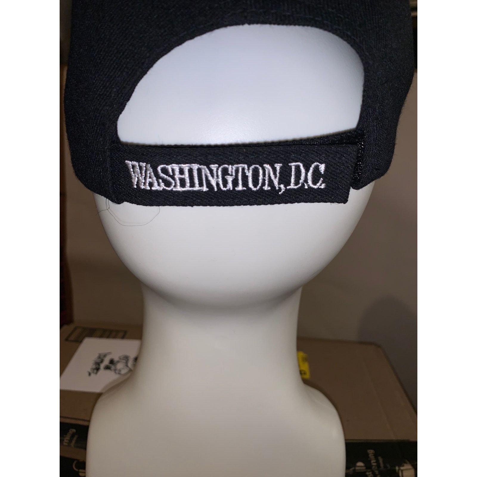 Other Washington DC Eagle American Flag Hat Adjustable Black White Size ONE SIZE - 4 Thumbnail