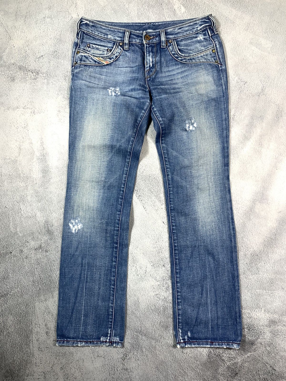 Diesel × Vintage Vintage 90s Diesel low rise faded distressed denim jeans Size 29" - 1 Thumbnail