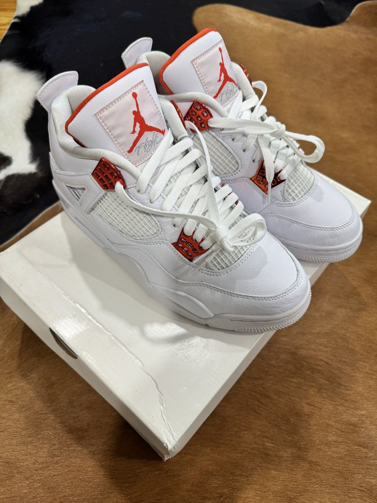 Pre-owned Jordan Brand Air Jordan 4 Retro Metallic Orange 2020 Shoes