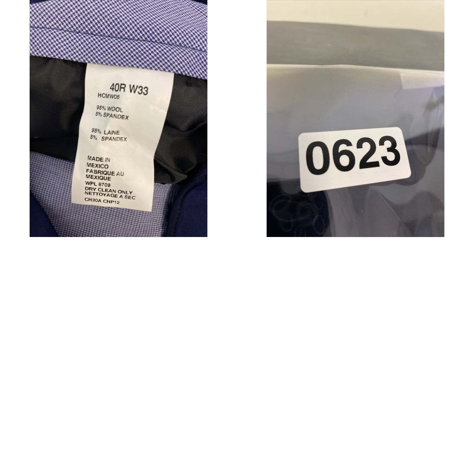 Cole Haan Cole Haan Dress Pants Mens 33x30 Navy Blue Wool Blend Flat Front Straight Slim Pockets Size US 33 - 8 Thumbnail