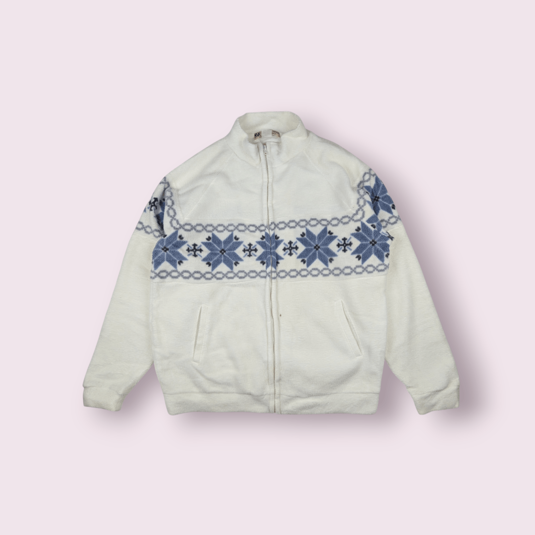 Japanese Brand Vintage 90's THIRD WAVE Floral Nice Design Fleece Jacket Size US L / EU 52-54 / 3 - 1 Thumbnail