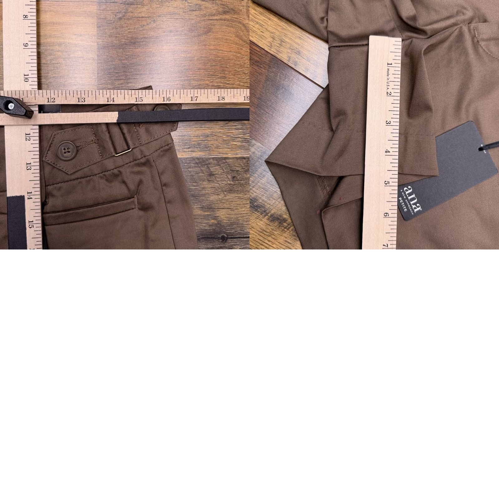 Vintage A.n.a Chino Shorts Womens 8P Petite Brown Mid Rise Stretch Casual Modern Size 30" / US 8 / IT 44 - 8 Thumbnail