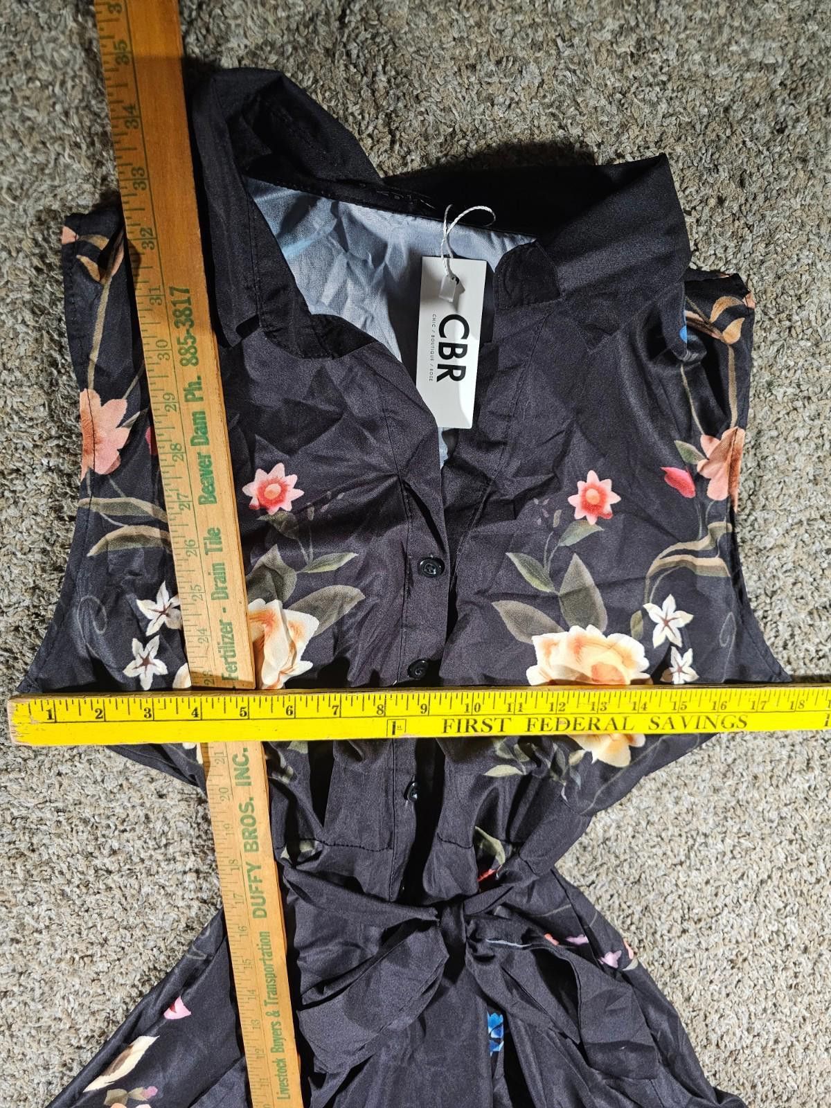 Other CBR Chic Boutique Rose Floral Dress Tie Size XL NWT Size XL / US 12-14 / IT 48-50 - 4 Thumbnail