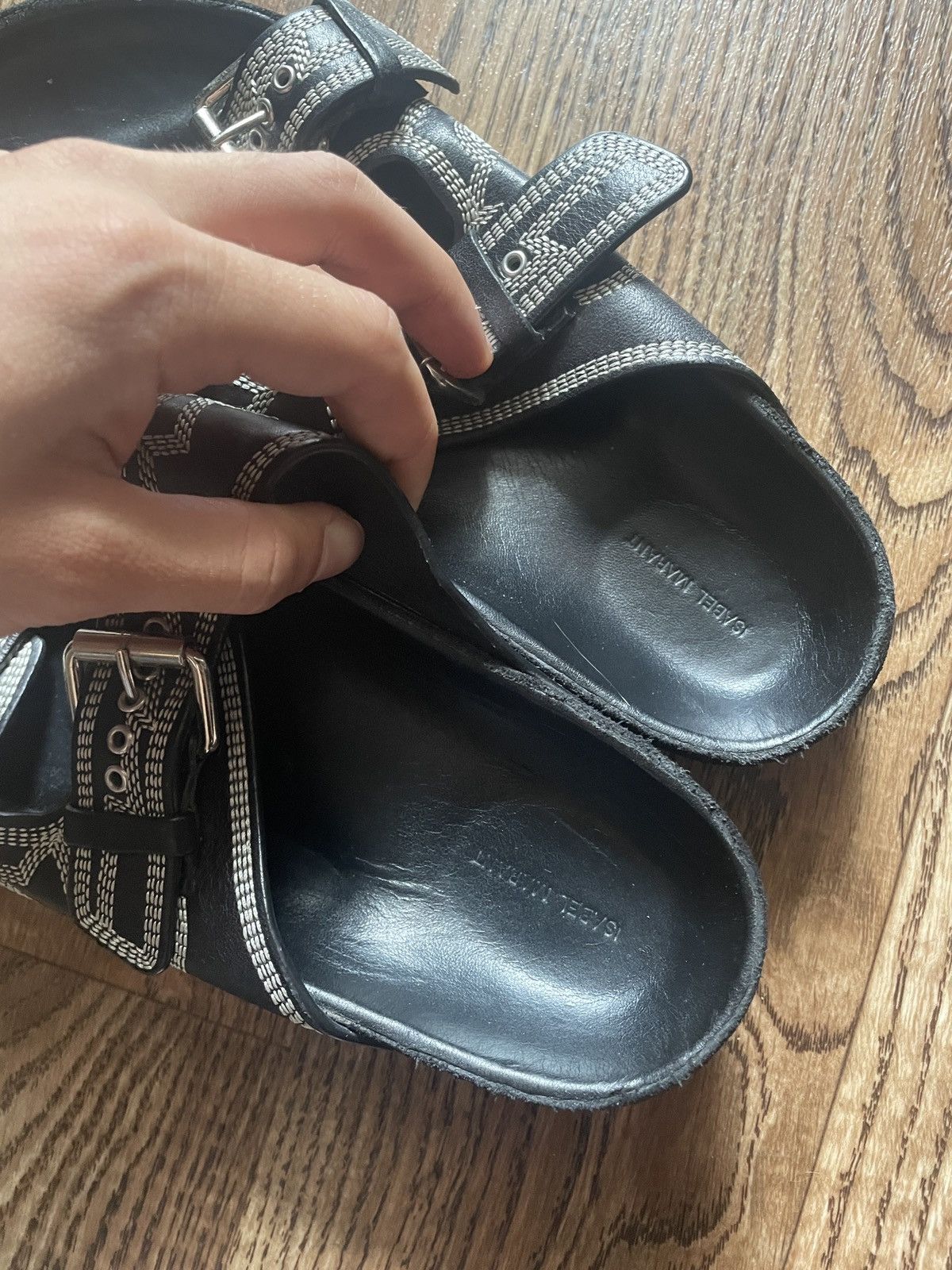 Isabel Marant Isabel marant Sandals Black Leather Size US 10 / IT 40 - 4 Thumbnail