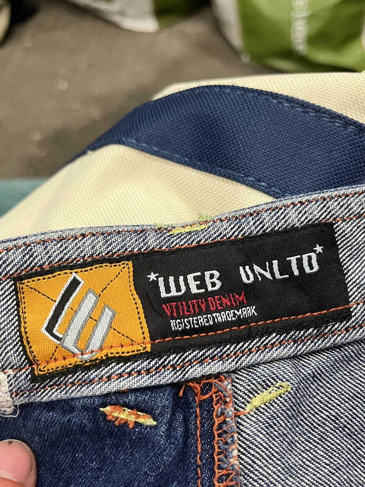 Japanese Brand Y2k baggy fit patchwork multi pocket rare baggy fit denim Size US 34 / EU 50 - 10 Thumbnail