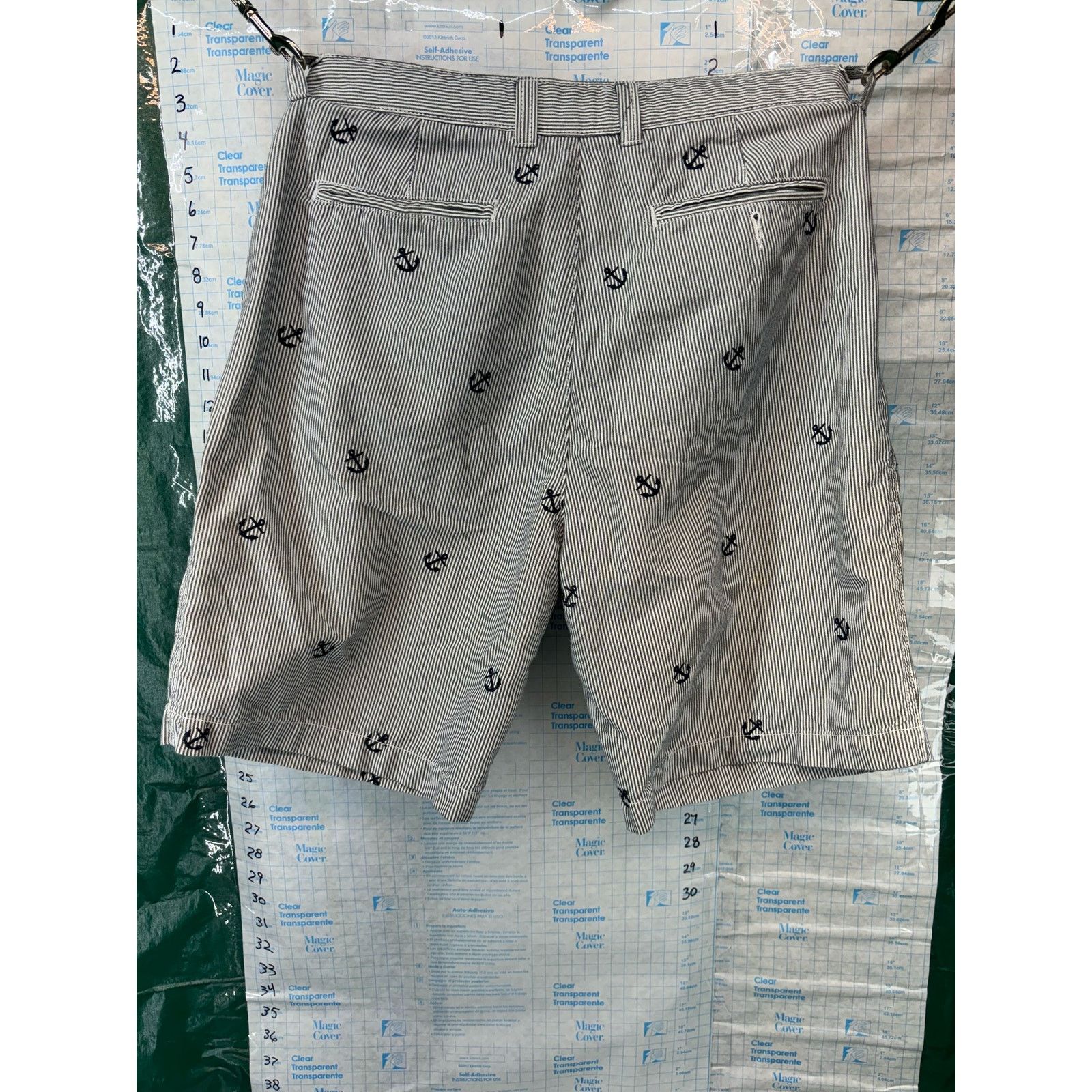 Cremieux Cremieux Seersucker Size 35 Shorts FlatFront Anchor Madison Size US 35 - 1 Thumbnail