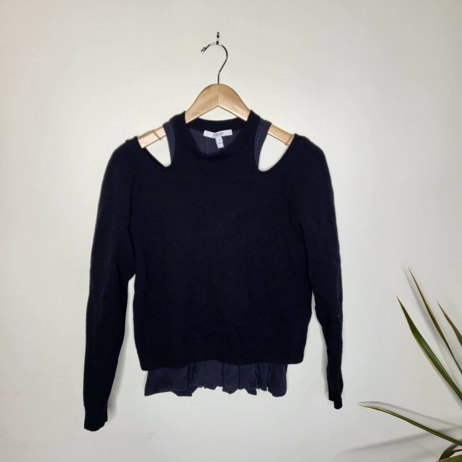 Derek Lam 10 Crosby Derek Lam 10 Crosby Long Sleeve Shoulder Cut-Out Ruffle Hem Size S / US 4 / IT 40 - 2 Thumbnail