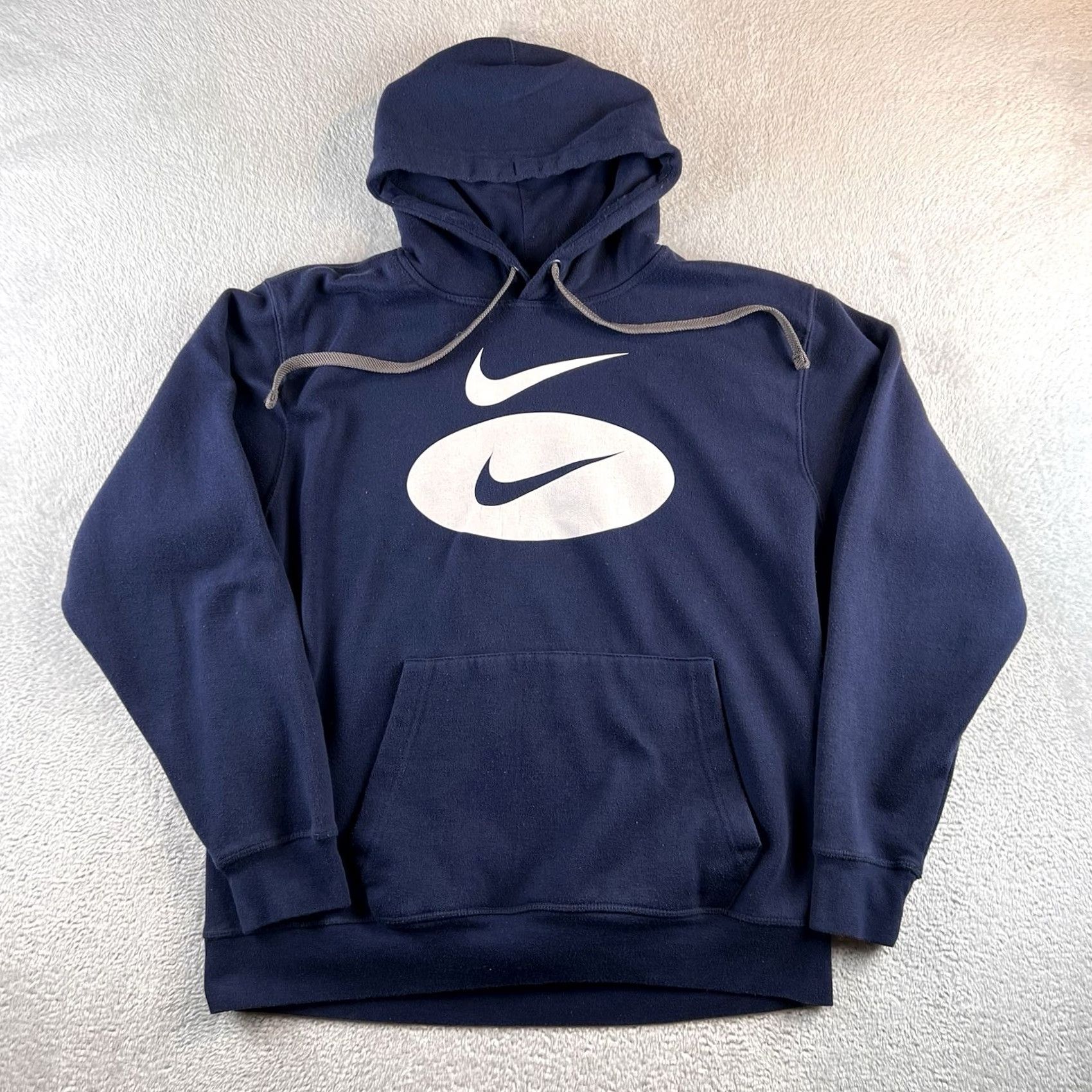 Nike Nike Sportswear Hoodie Mens L Blue DM5458-410 Swoosh Logo Fleece Pullover Hooded Size US L / EU 52-54 / 3 - 2 Thumbnail
