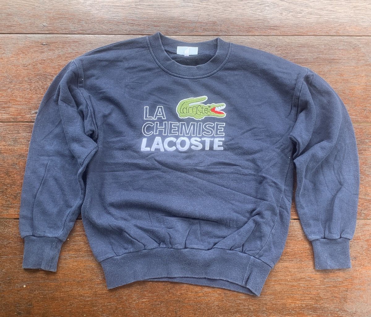 Vintage Lacoste big embroidery logo sweatshirt
