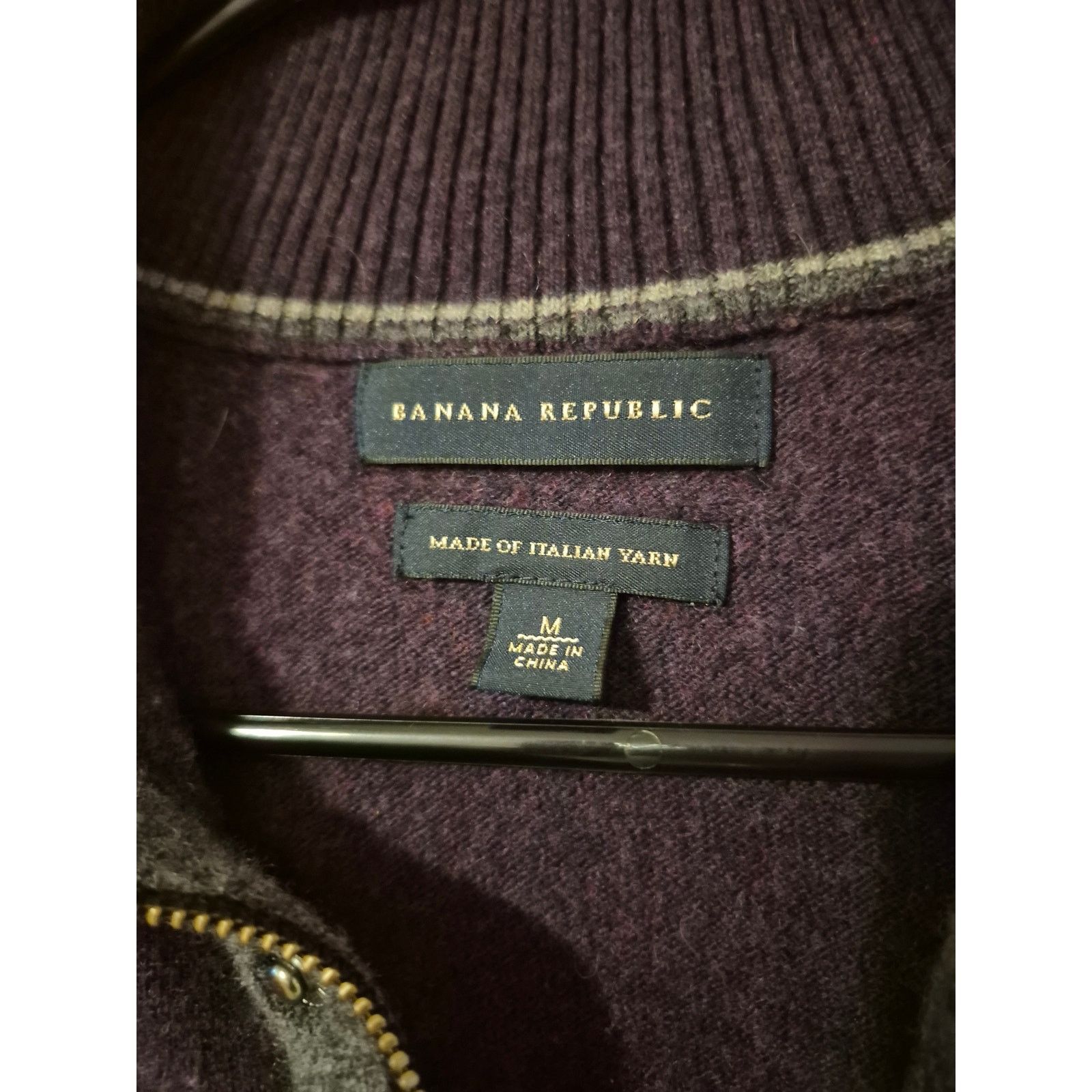 Banana Republic Banana Republic Mens Italian Yarn Snap-Neck Pullover Sweater Size US M / EU 48-50 / 2 - 3 Thumbnail