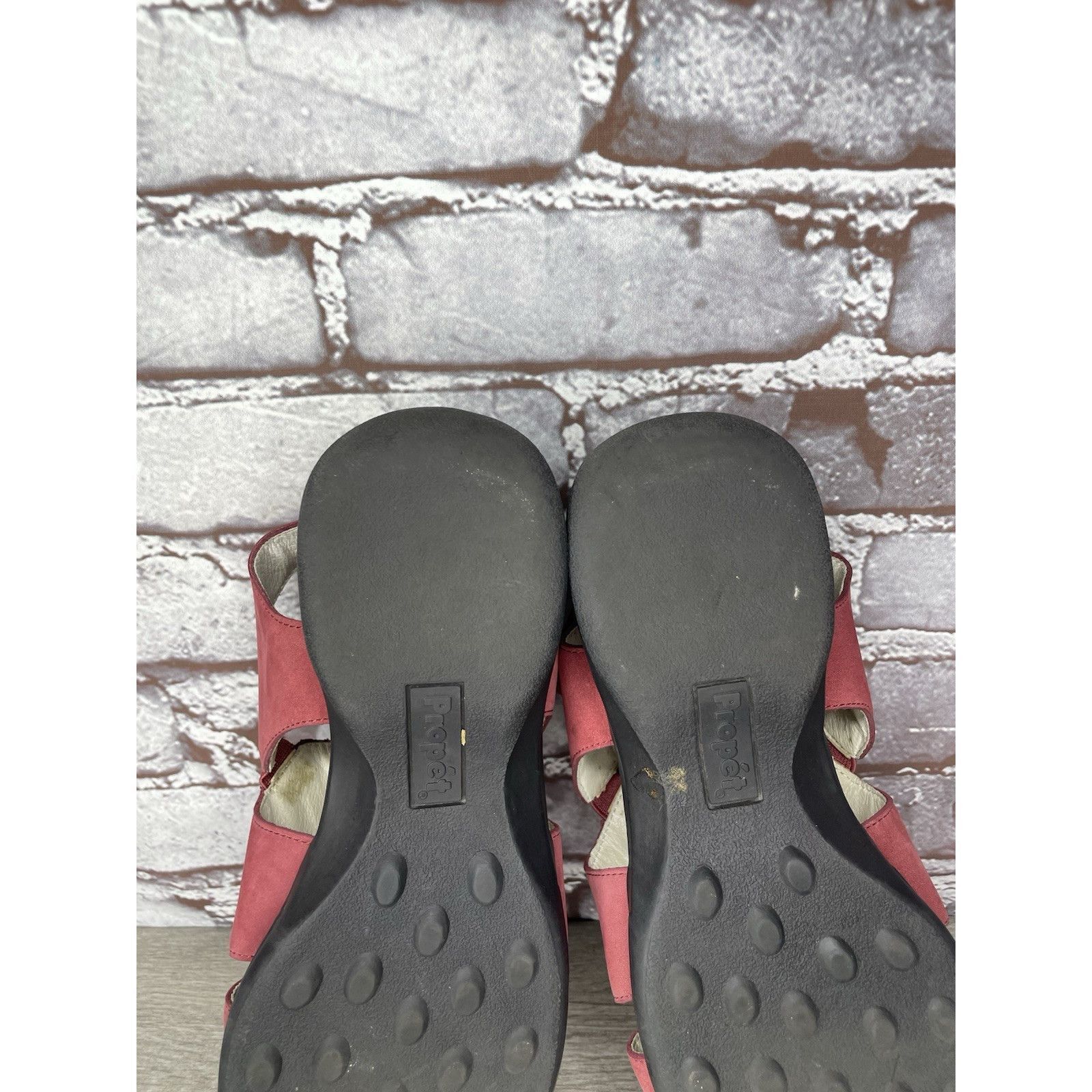 Propper Propet Pink Suede Leather Floral Casual Comfort Sandals Wome Size US 8.5 / IT 38.5 - 9 Thumbnail