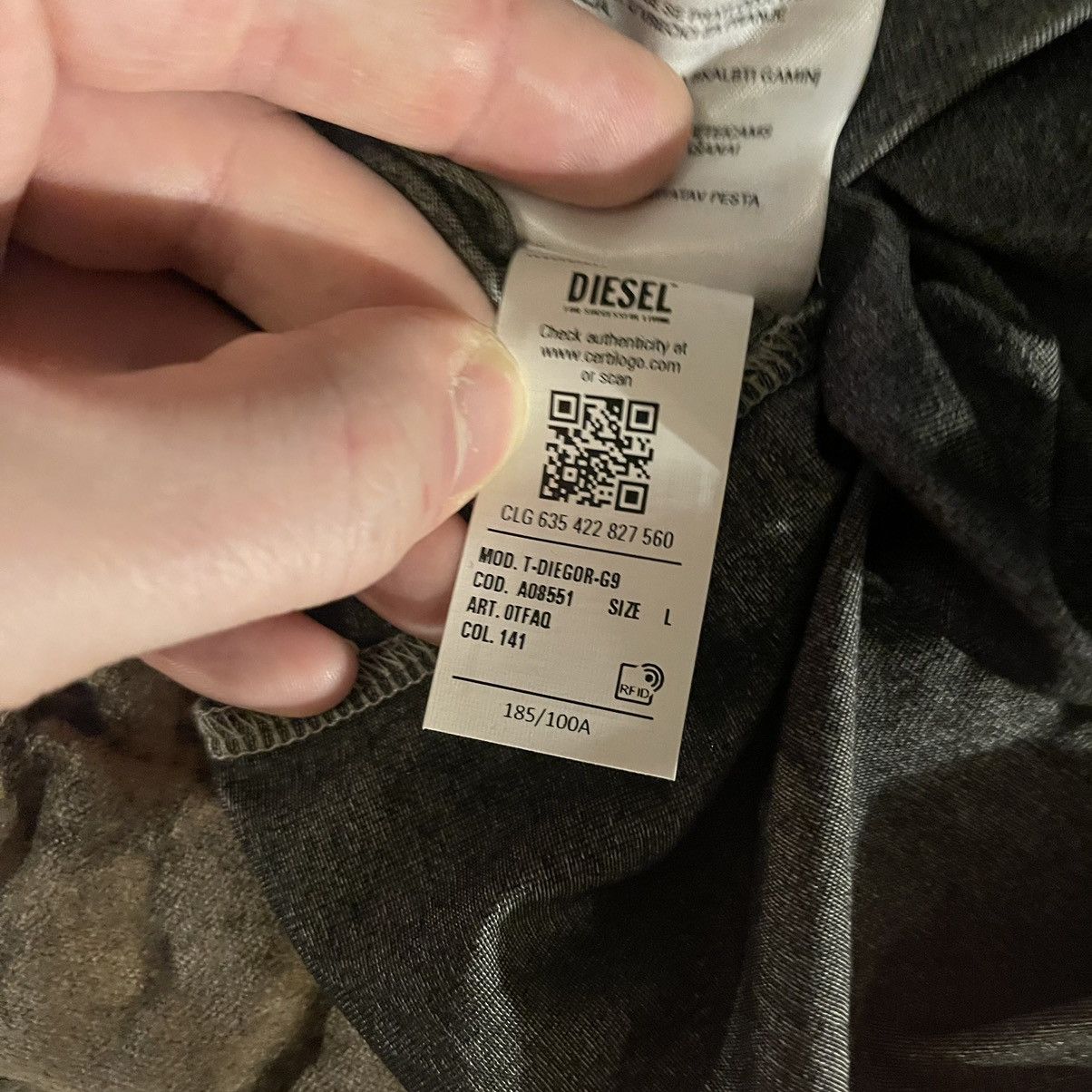 Diesel Rear graphic tee Size US L / EU 52-54 / 3 - 14 Thumbnail