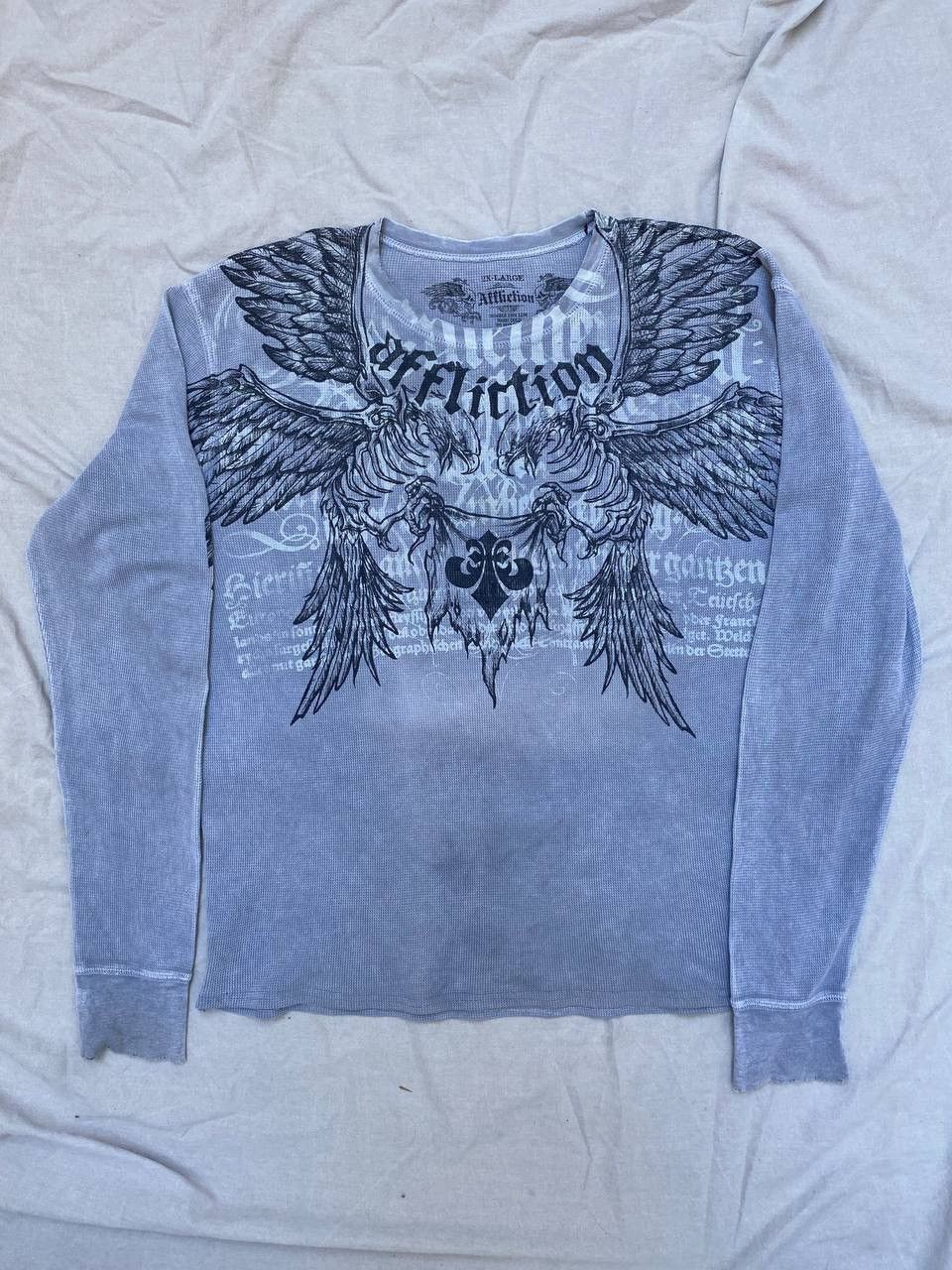 Affliction Affliction grey long sleeve Size US XXL / EU 58 / 5 - 1 Thumbnail