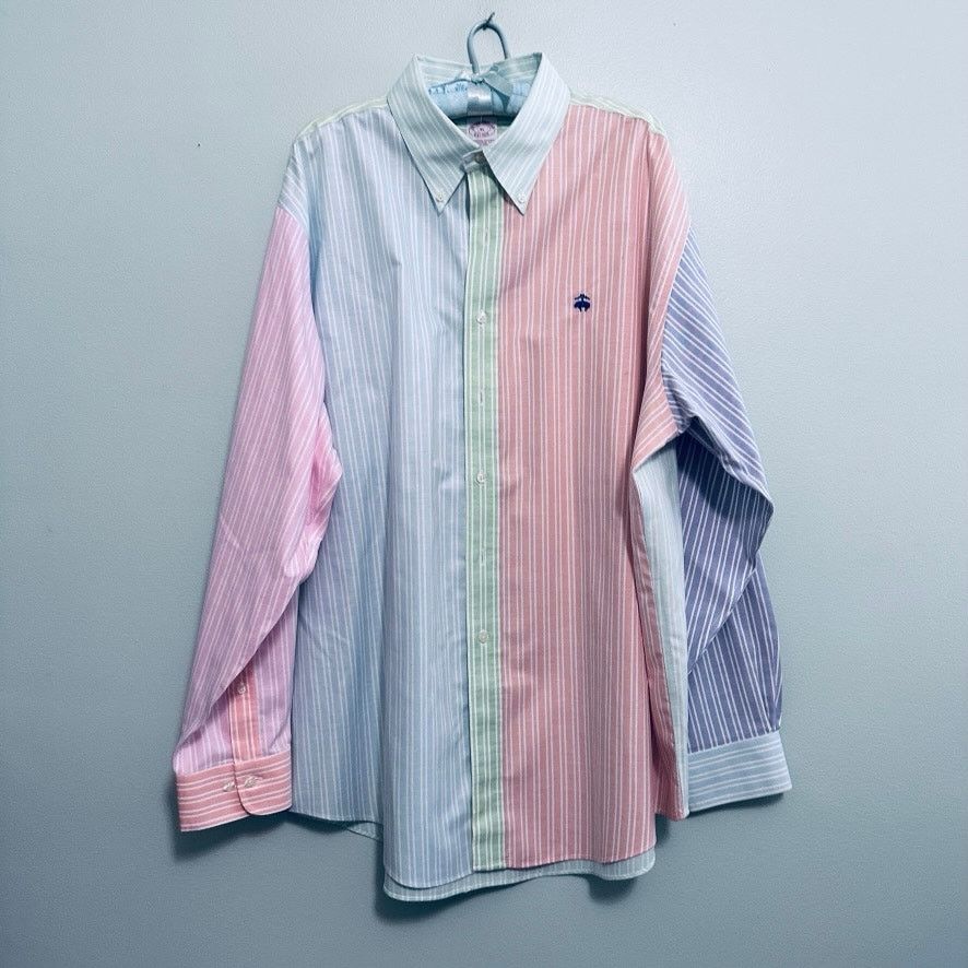 Brooks Brothers Brooks Brothers spring color block button down Size US XL / EU 56 / 4 - 2 Thumbnail