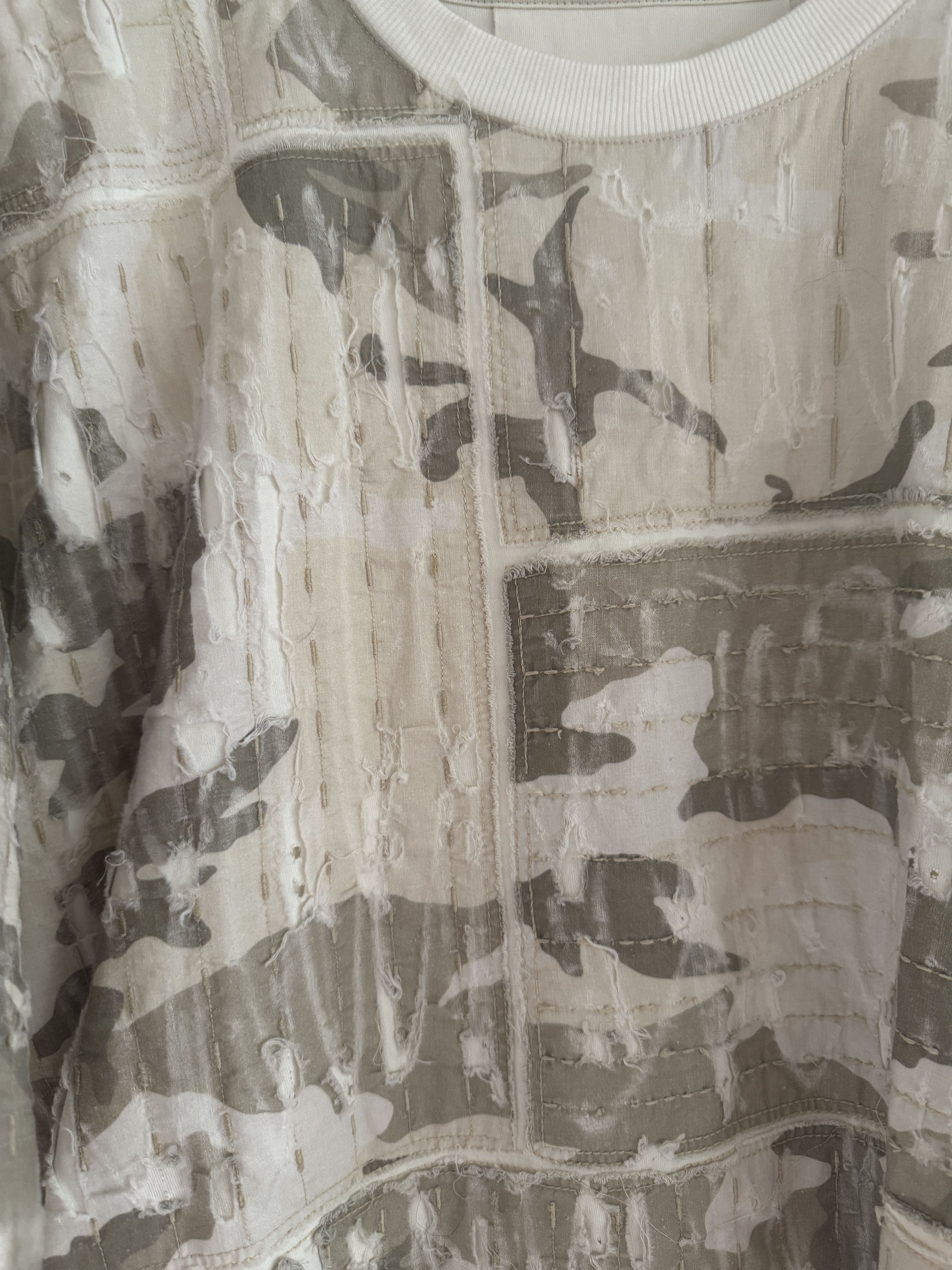 Givenchy Givenchy Oversized Distressed Cotton Jersey/Linen T-Shirt Size US XXL / EU 58 / 5 - 6 Thumbnail