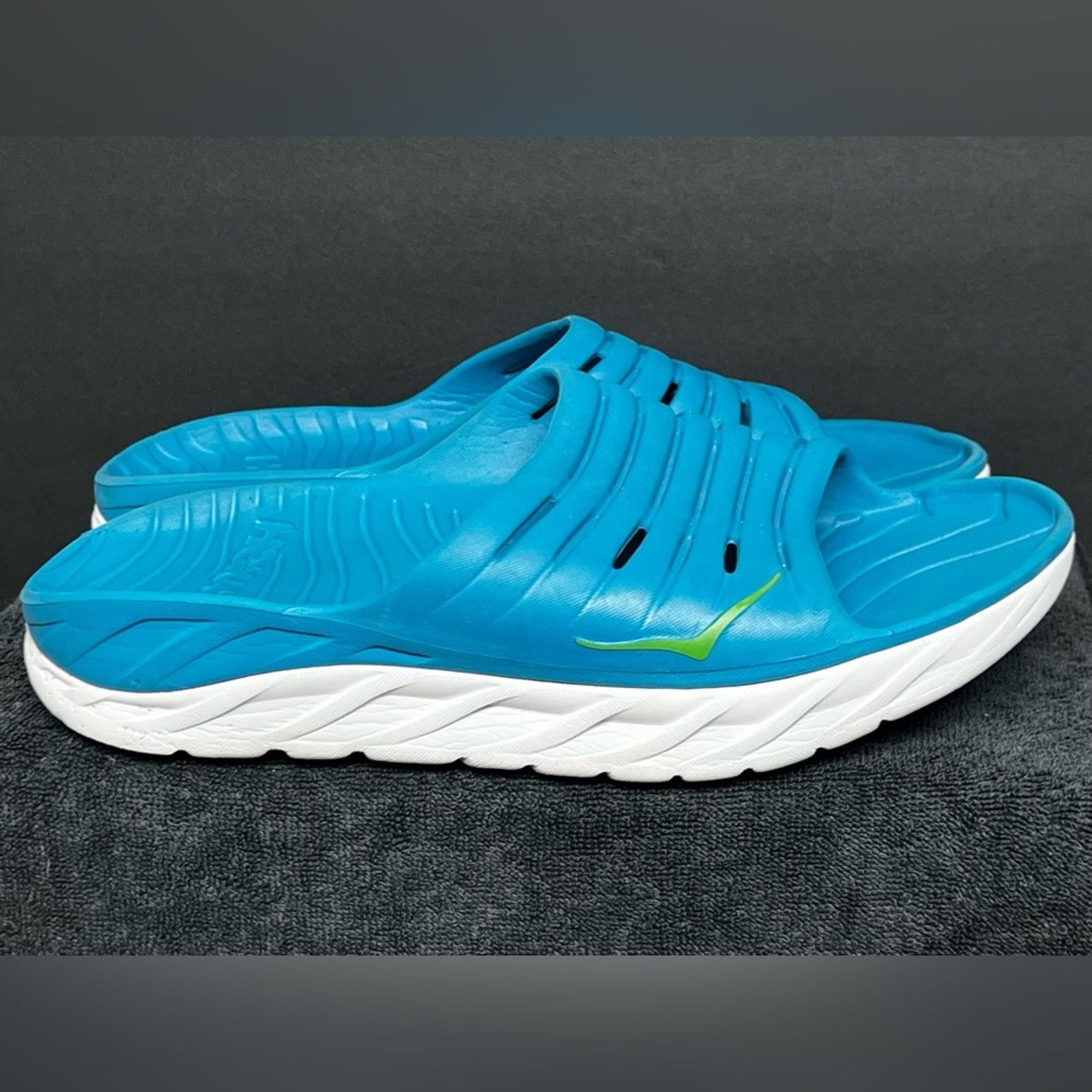 Hoka Hoka One Ora Mens Size 13 Blue Recovery Slide Sandals Size US 13 / EU 46 - 2 Thumbnail