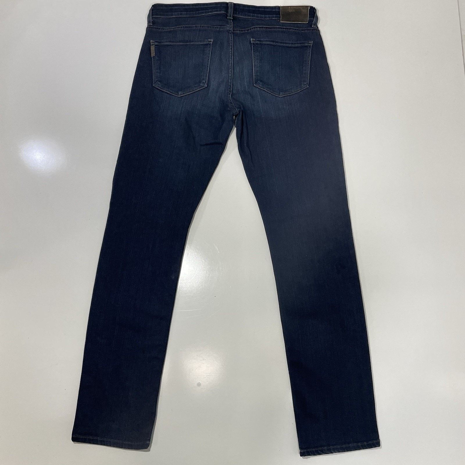 Paige PAIGE Federal Slim Straight Leg Jeans Dark Indigo Blue 33 Size US 33 - 8 Thumbnail