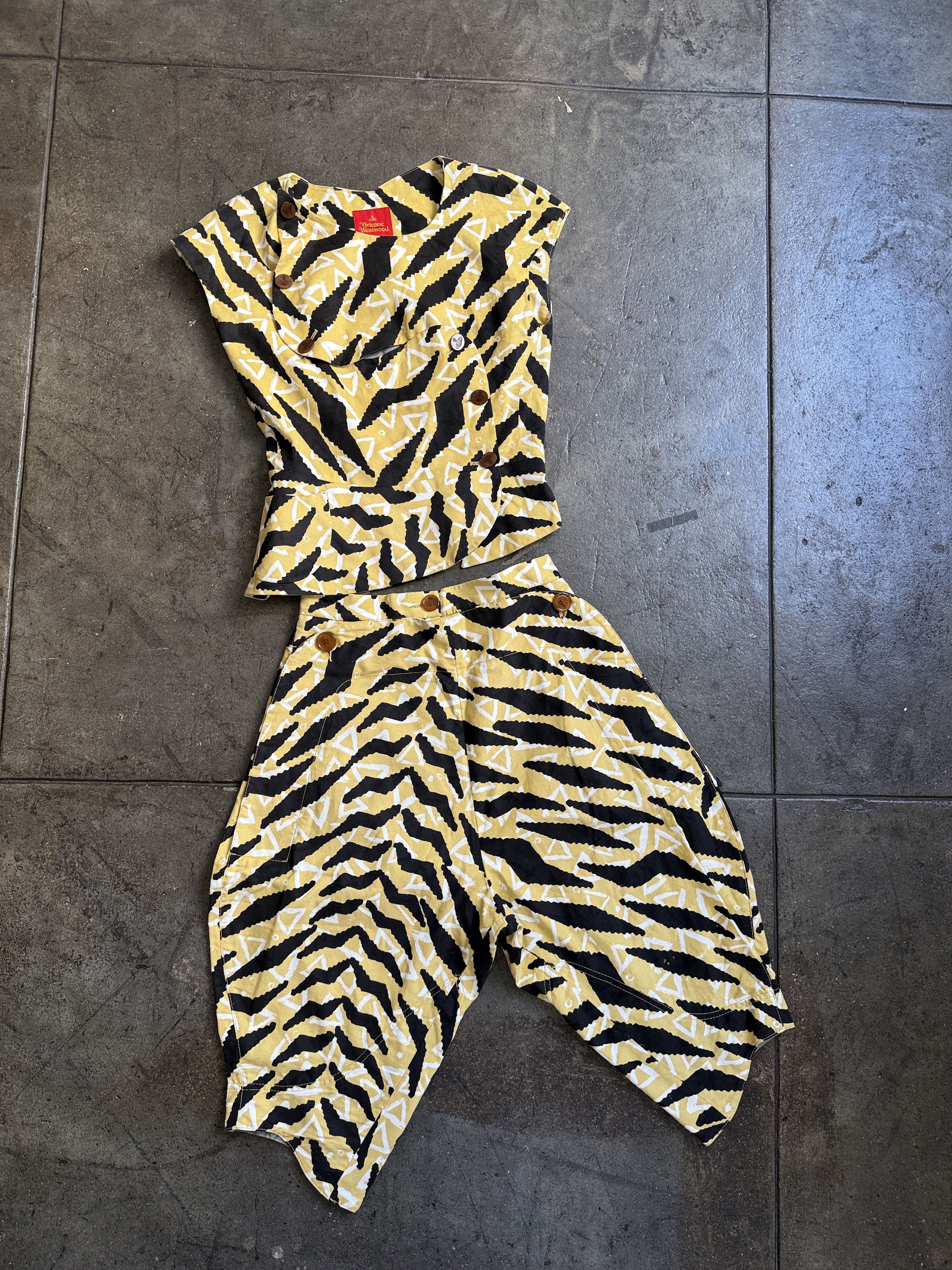 Vivienne Westwood Red Label 2016 Set !!! African Print W/ UNIQUE tailoring Size S / US 4 / IT 40 - 14 Thumbnail