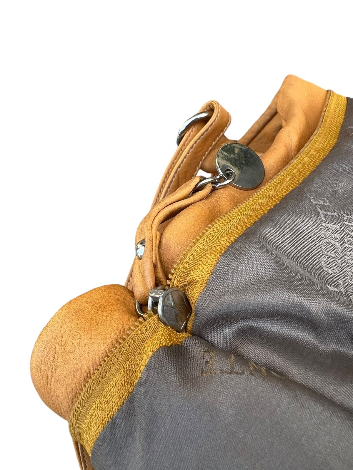 Leather Vintage DEL CONTE Muddy Stains Fade Patina Leather Bag Size ONE SIZE - 23 Thumbnail