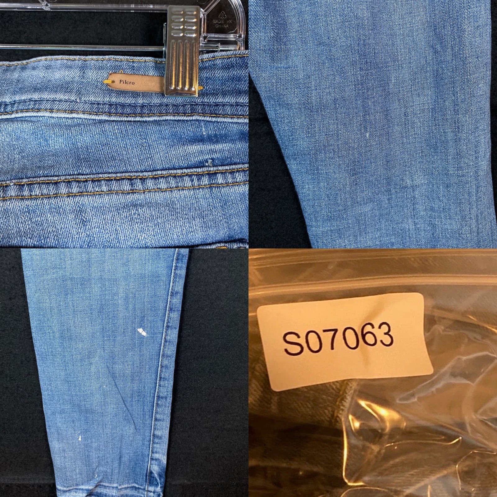 Vintage Pilcro and the Letterpress Womens Jeans Blue Denim Cropped Ankle Stretch 26 Size 26" / US 2 / IT 38 - 9 Thumbnail