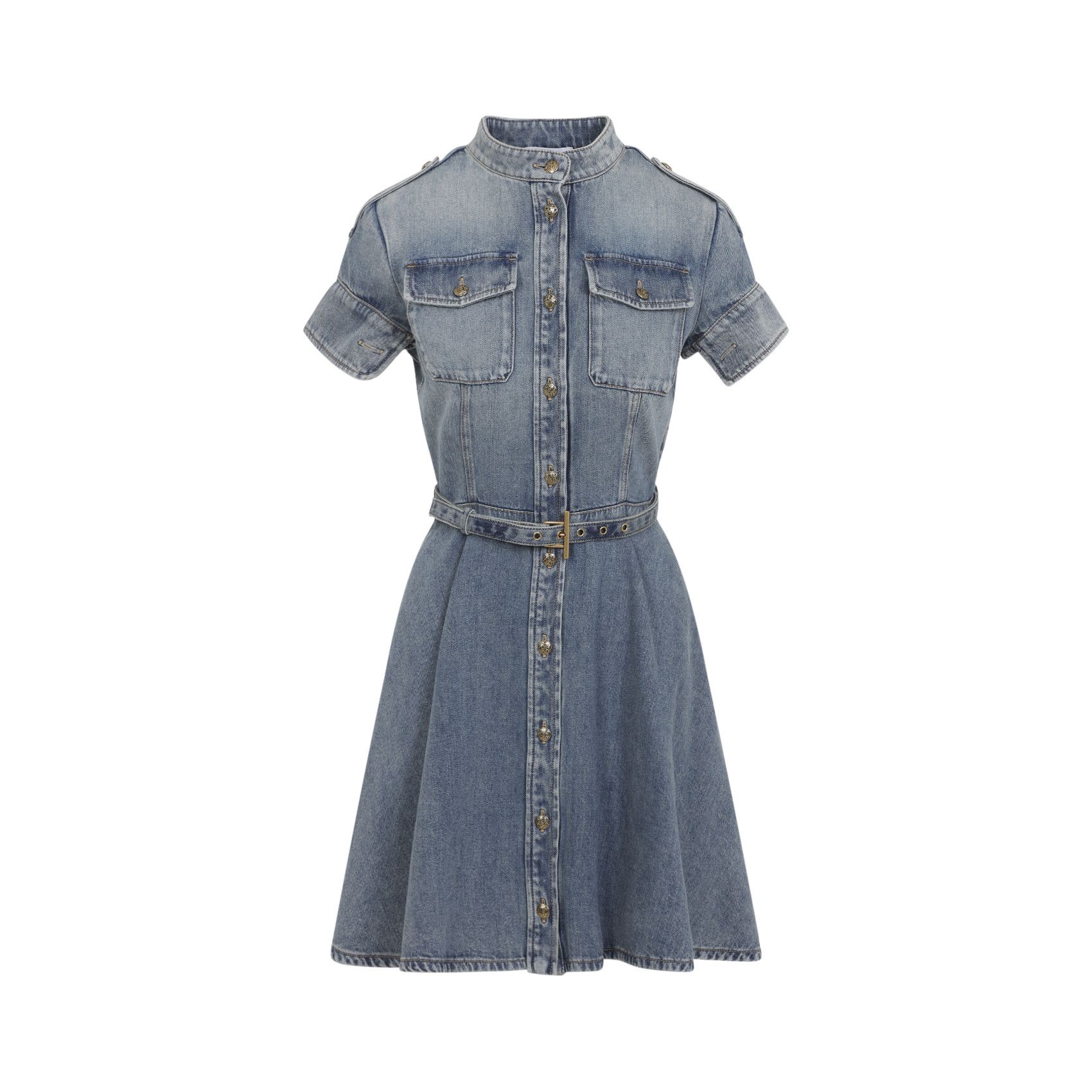 Alexander McQueen Alexander McQueen Denim Mini Dress Size M / US 6-8 / IT 42-44 - 1 Thumbnail