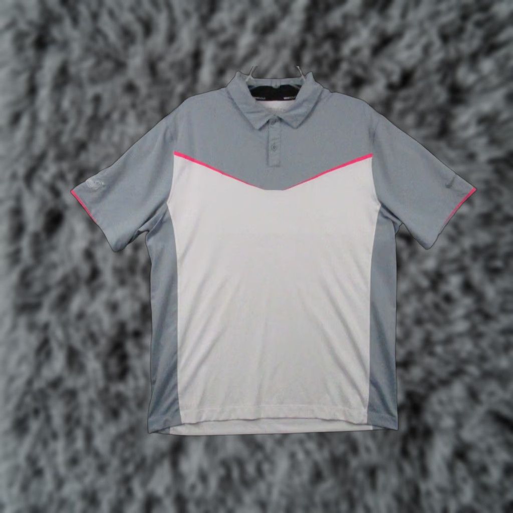 Nike Nike Golf Tour Performance Shirt Large Mens Colorblock Gray White Dri Fit Polo Shirt Size US L / EU 52-54 / 3 - 1 Thumbnail