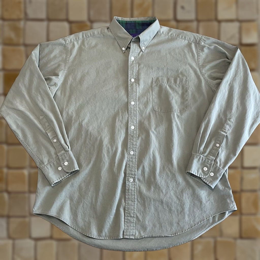 Vintage HUNT CLUB Twill Button-Up Shirt Men Large Long Sleeve Green Size US L / EU 52-54 / 3 - 1 Thumbnail