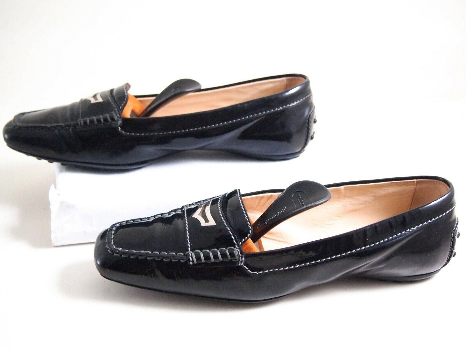Tod's Tod's Penny Loafers Black Patent Leather Womens EU 37 US 7 Size US 7 / IT 37 - 4 Thumbnail