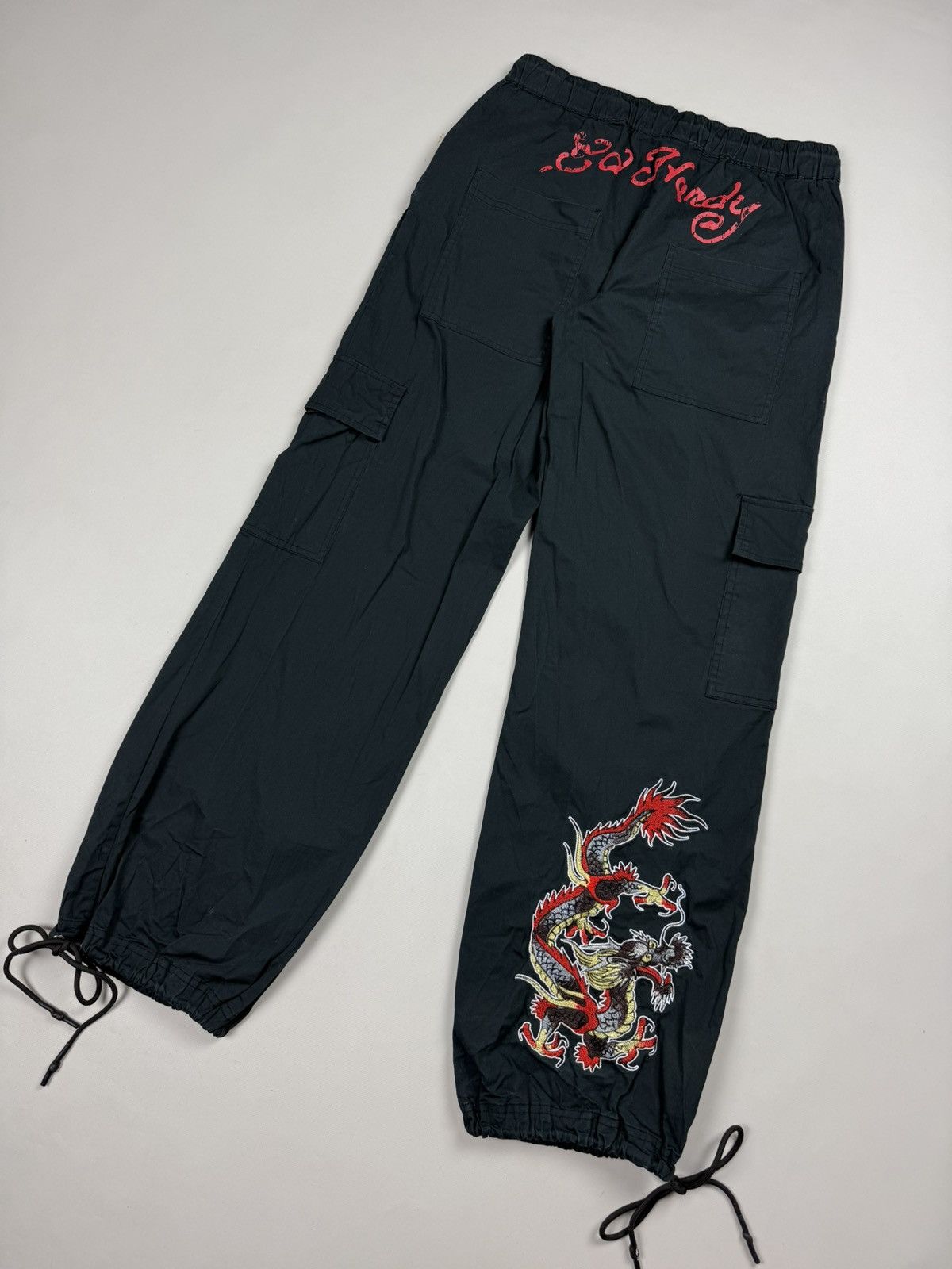 Ed Hardy Ed Hardy Urban Cargo Graphic Print Y2K Parachute Pants Size 28" / US 6 / IT 42 - 21 Thumbnail