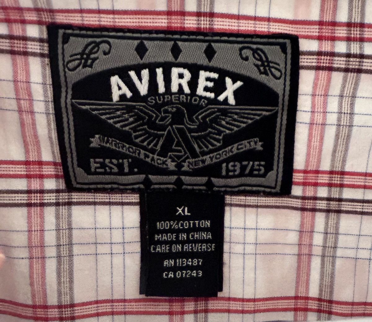 Other Avirex Men’s White & Red Plaid Shirt - Size XL Size US XL / EU 56 / 4 - 8 Thumbnail