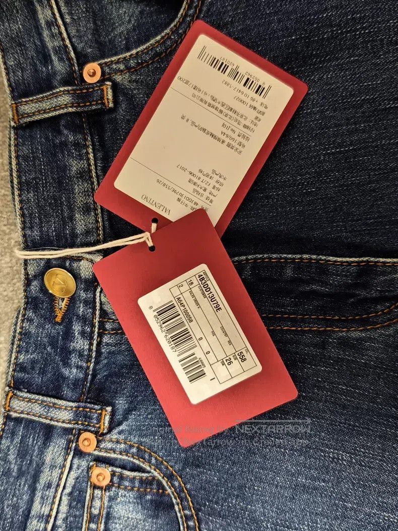 Valentino Valentino Mid-rise zippered loose wide-leg jeans Size 26" / US 2 / IT 38 - 9 Thumbnail