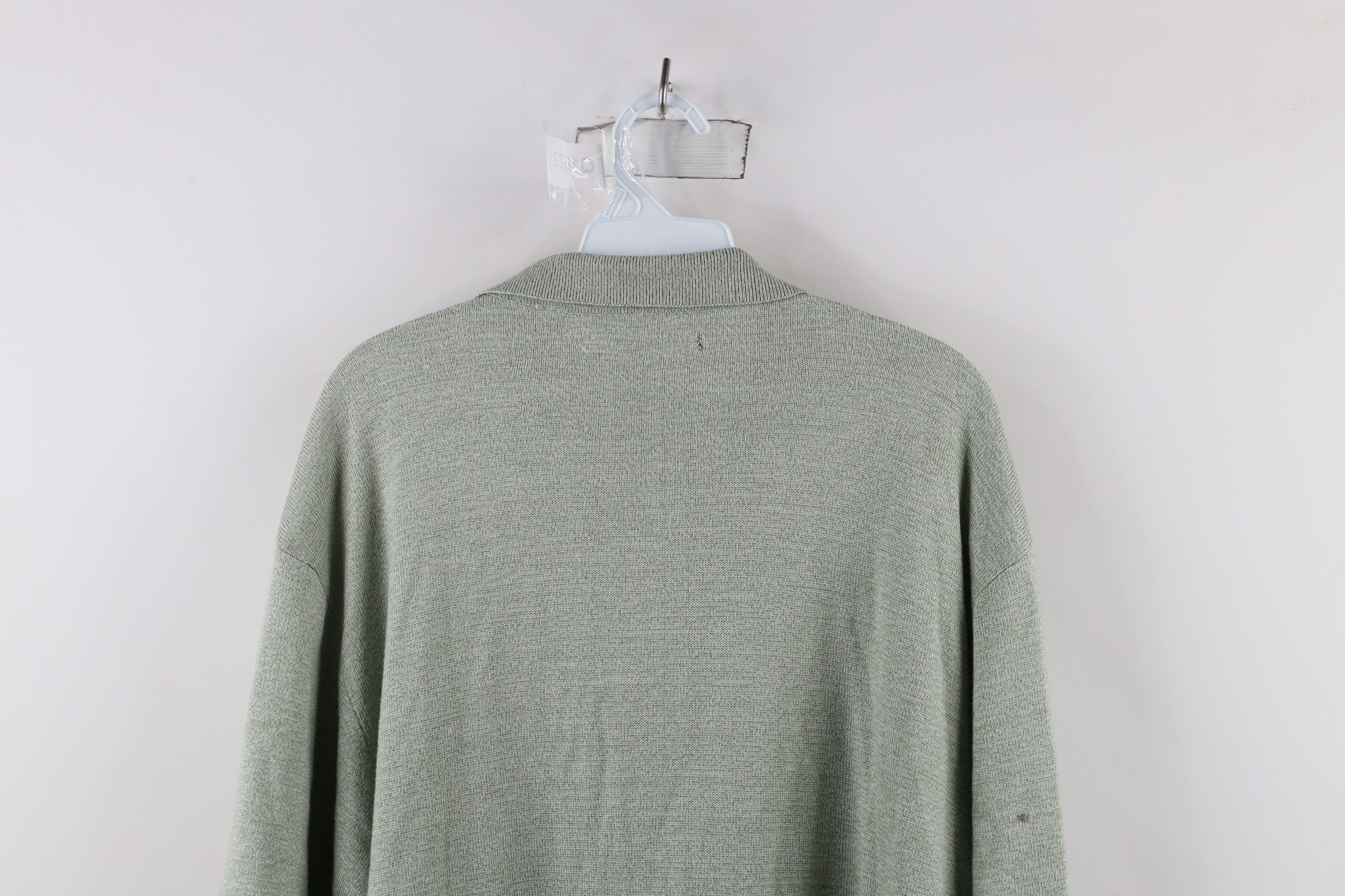 Vintage Vintage 90s Streetwear Knit Collared Golf Polo Shirt Green Size US L / EU 52-54 / 3 - 10 Thumbnail