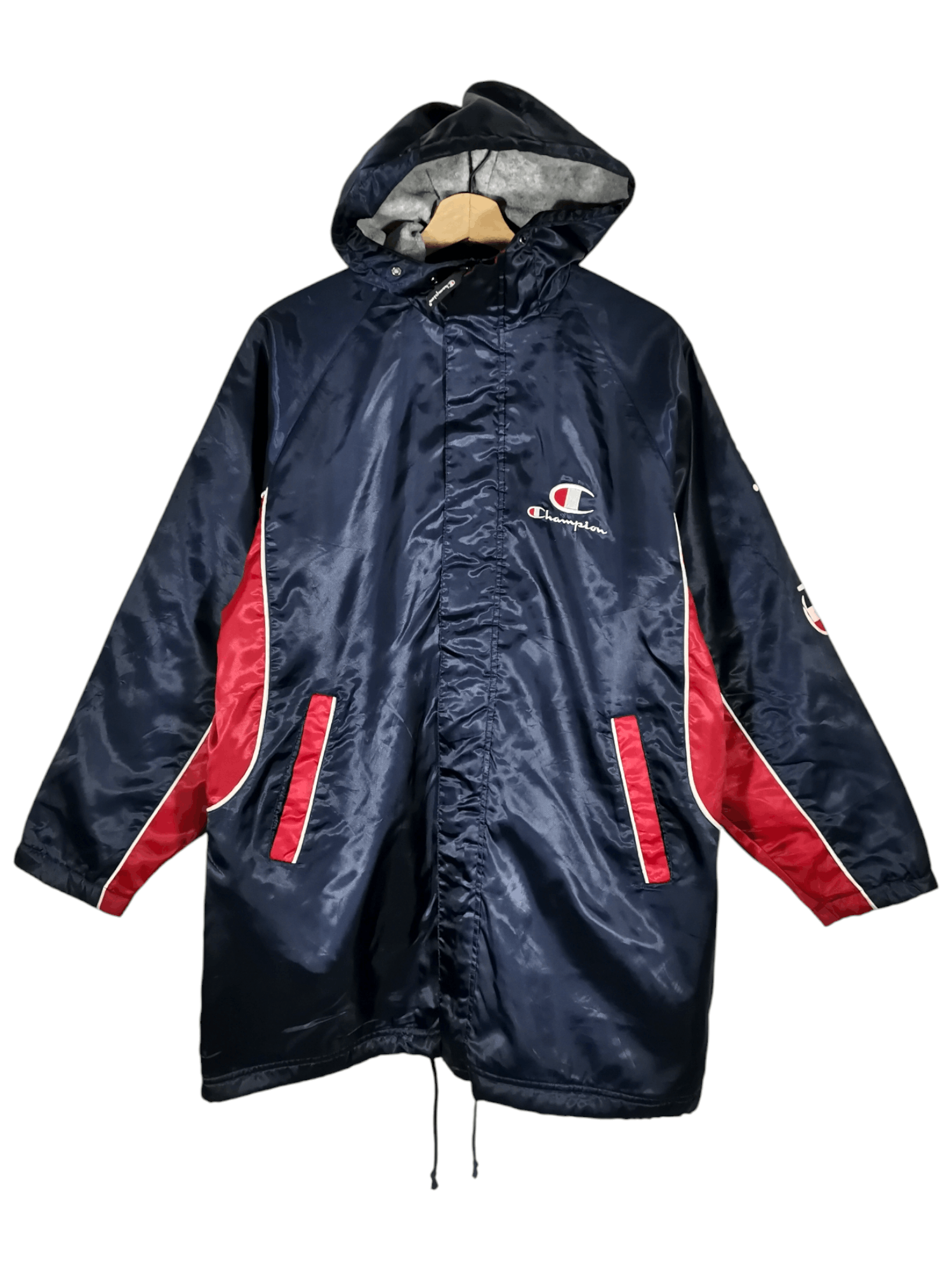 Champion × Vintage Champion Parka Down Jacket Zipper Button Hoodie Jacket Size US M / EU 48-50 / 2 - 2 Thumbnail