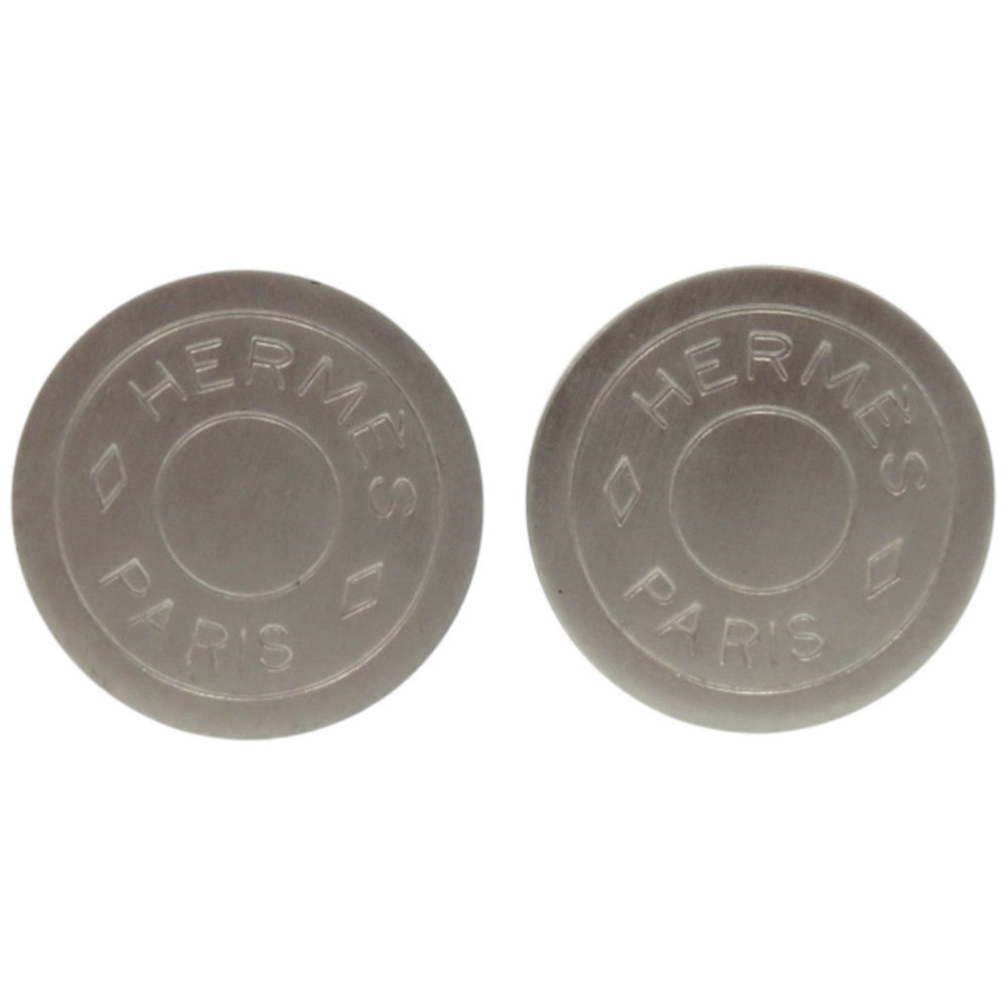 Hermes Hermes Serie Matte Metal Silver Earrings 0181 HERMES Size ONE SIZE - 1 Thumbnail