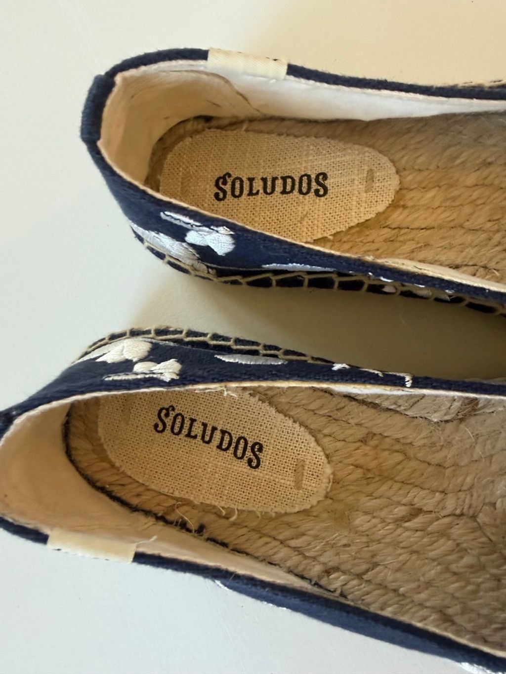 Soludos Embroidered Espadrille In Navy Blue Women Size 8.5, Women's — image 4 of 6