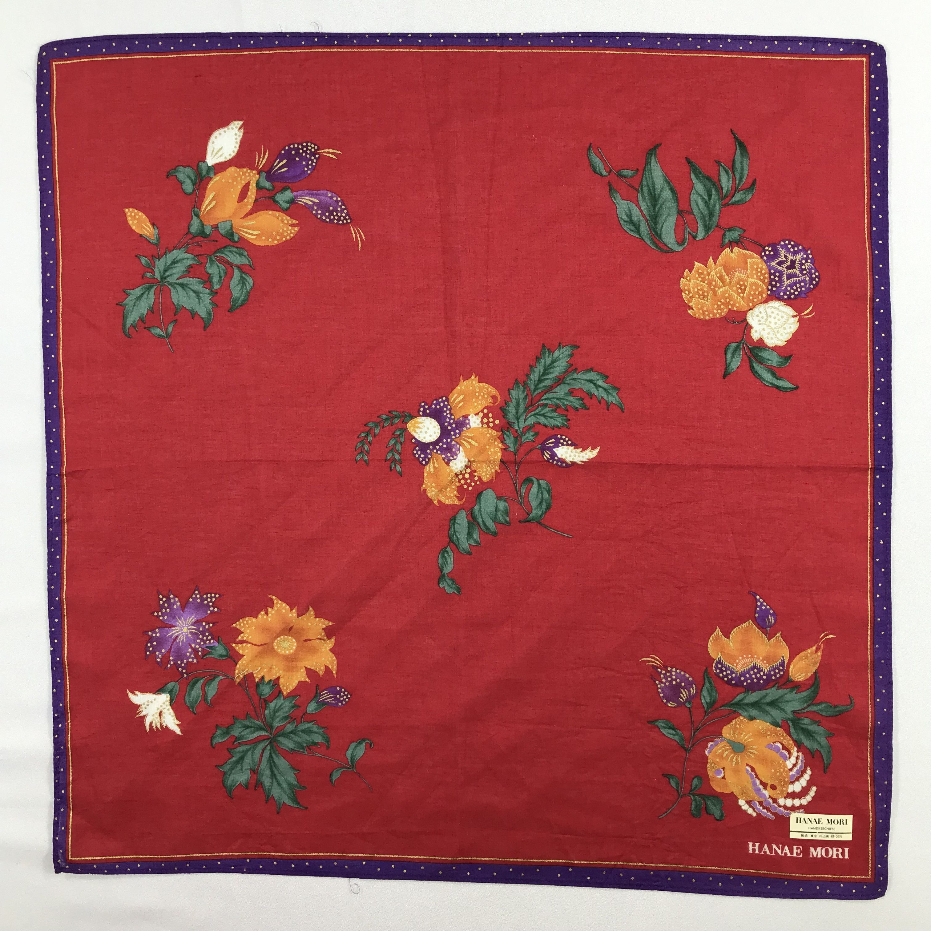 Hanae Mori × Vintage Hanae Mori Bandana / Handkerchief / Neckerchief - S2003 Size ONE SIZE - 1 Thumbnail