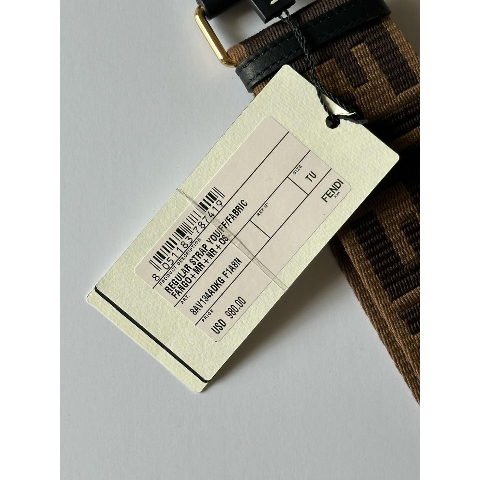 Fendi FENDI FF Logo Adjustable Strap Brown Italy NWT $980 Size ONE SIZE - 13 Thumbnail