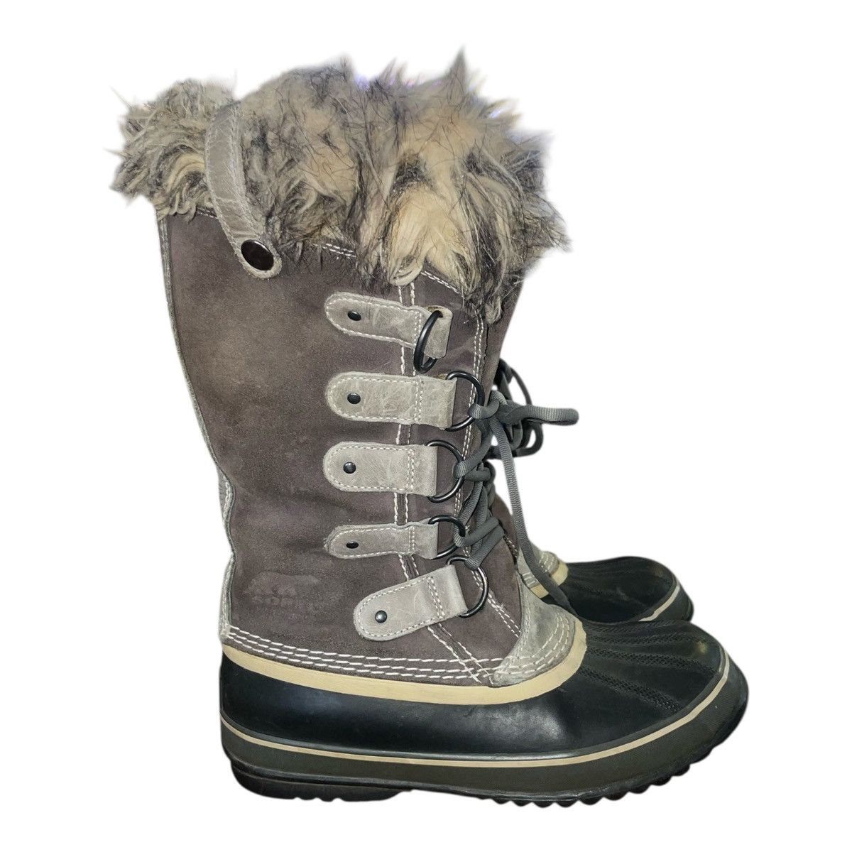 SOREL Sorel Joan of Arctic Gray Suede Tall Winter Boots Women's Size US 9 / IT 39 - 1 Thumbnail
