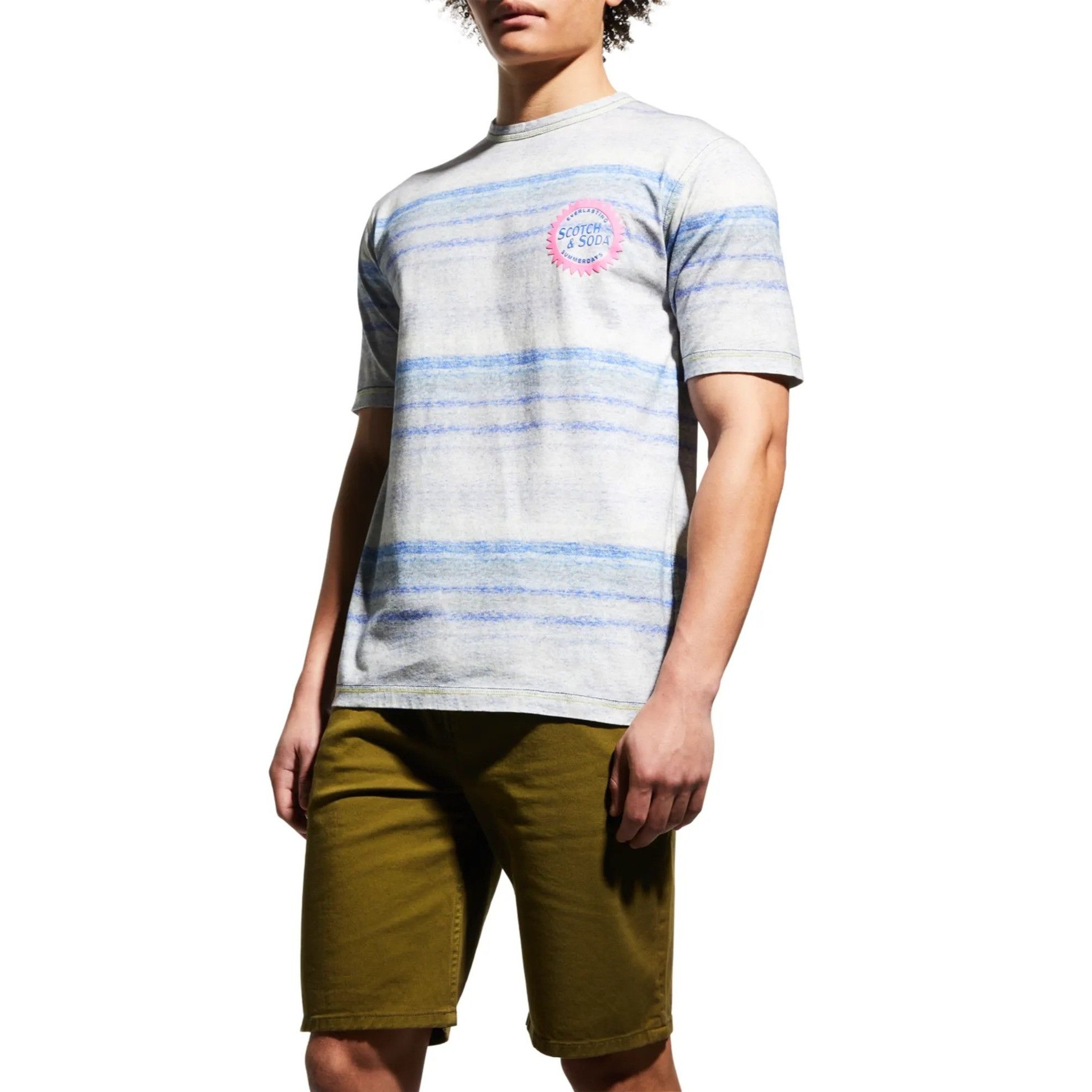 Scotch & Soda Scotch & Soda mens blue cotton short sleeve crew top NEW XL Size US XL / EU 56 / 4 - 1 Thumbnail