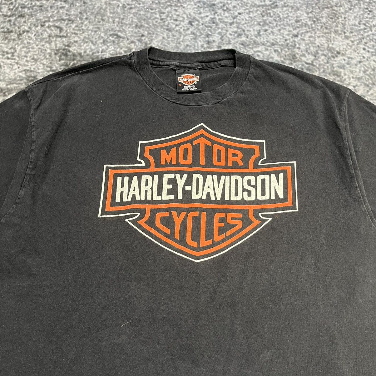 Harley Davidson Vintage Faded Harley Davidson Big Logo Biker Tee Shirt XL Size US XL / EU 56 / 4 - 4 Thumbnail