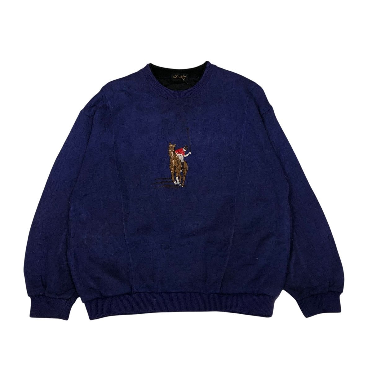 Japanese Brand 🔥VINTAGE SWEATSHIRT POLO PLAYER DESIGN BIG LOGO Size US M / EU 48-50 / 2 - 1 Thumbnail