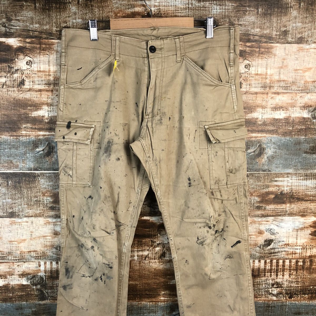Japanese Brand DLL Gladiotor Brown Cargo Multpocket Pants #C111 Size US 33 - 4 Thumbnail