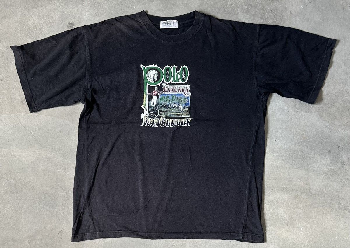 Vintage VINTAGE POLO LANCERS DAN CODNEY WELL FADED TEE Size US XL / EU 56 / 4 - 1 Thumbnail