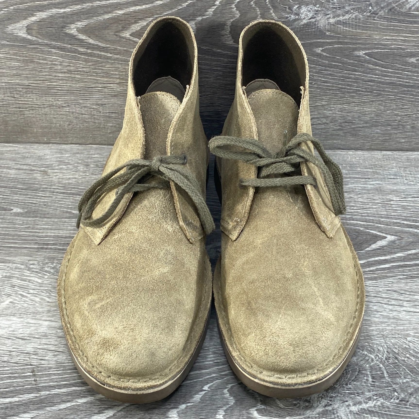Clarks VINTAGE Clarks Bushacre Desert Chukka Boots Men Tan Brown Suede Leather Lace Up 9.5 M Size US 9 / EU 42 - 3 Thumbnail
