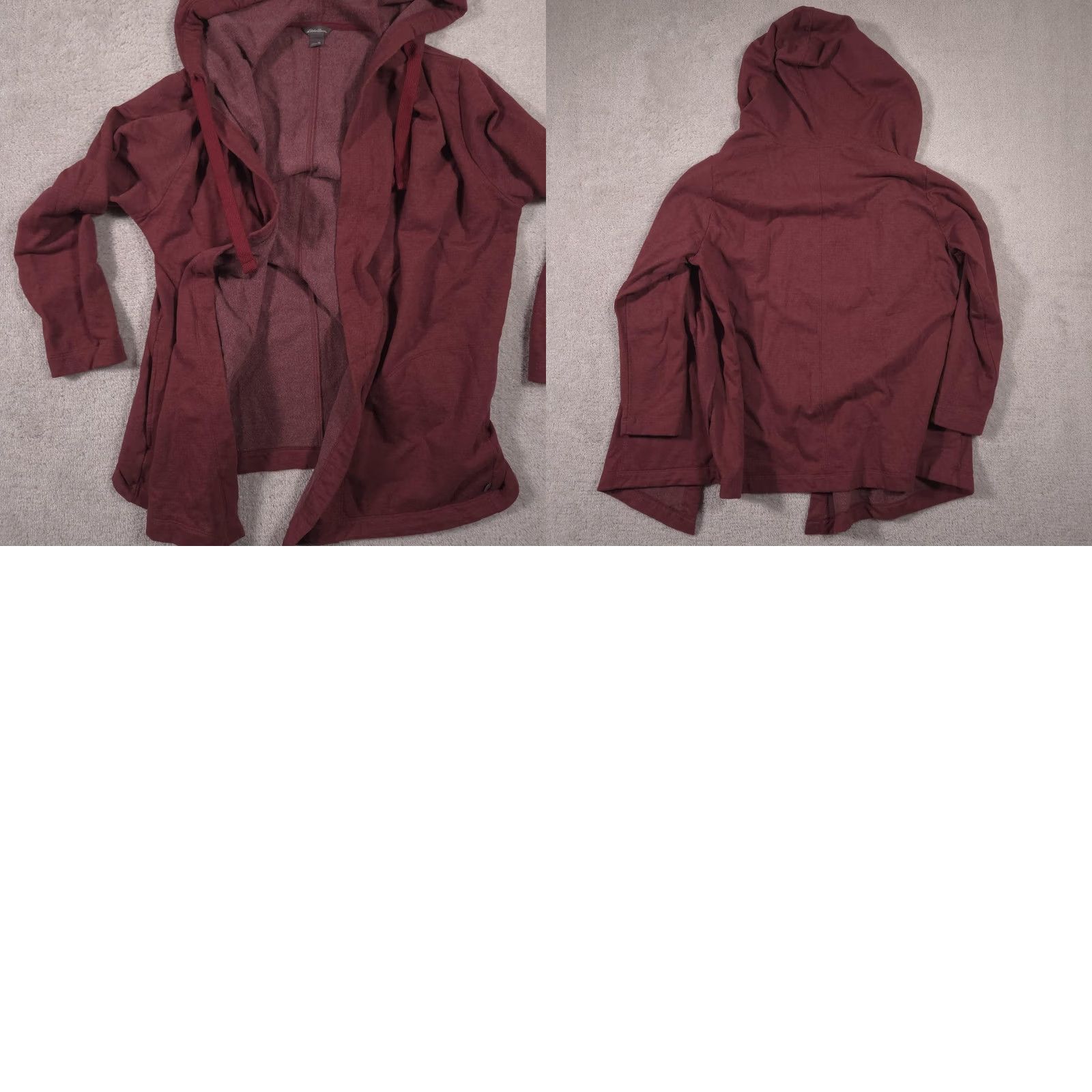 Eddie Bauer Eddie Bauer Womens XL Red Fleece Hooded Open Front Pockets Casual Coatigan Size XL / US 12-14 / IT 48-50 - 9 Thumbnail