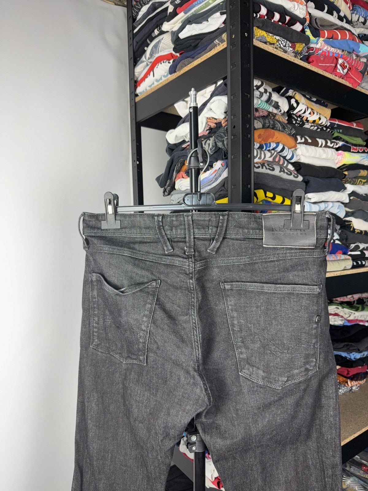 Replay Luxury 00s Replay Black Denim pants Jeans W34 Vintage Italy Size US 34 / EU 50 - 9 Thumbnail