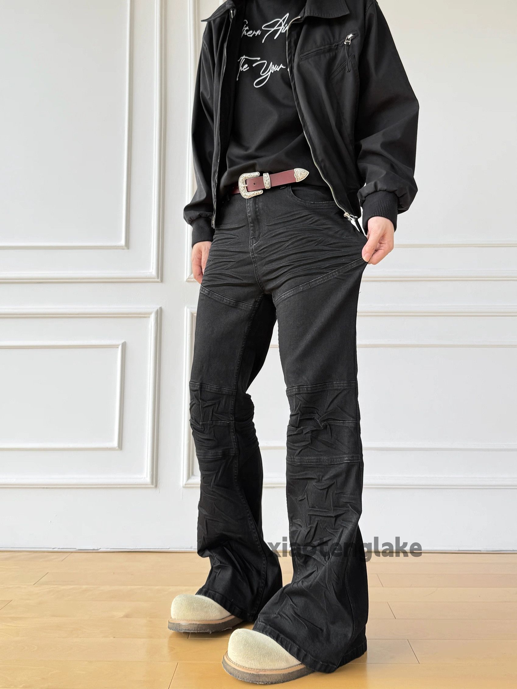 Jean xz utility punk yuppie grunge bootcut flared yuppie jeans Size US 32 / EU 48 - 3 Thumbnail