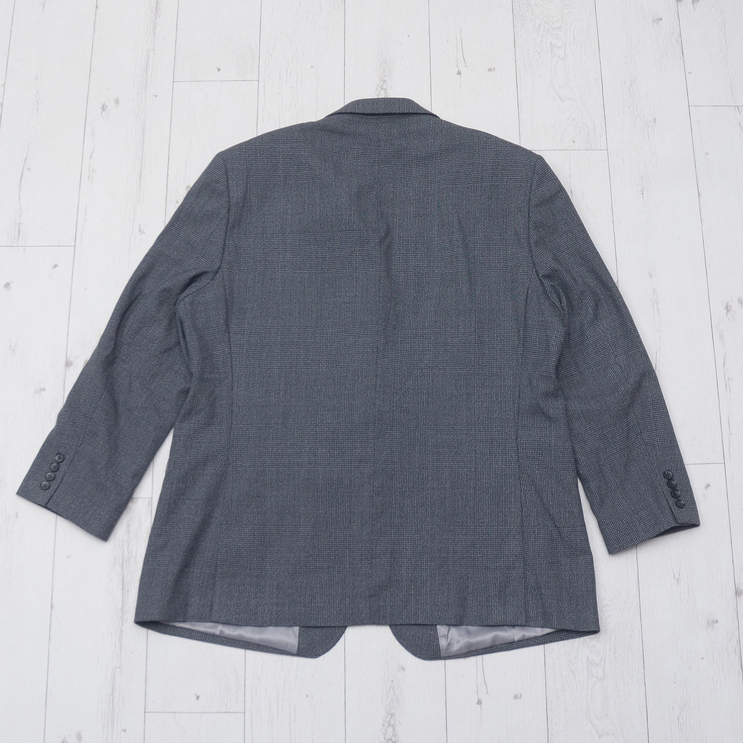 Ermenegildo Zegna Ermenegildo Zegna Tailored Fit Blazer size 58 Gray Check Size 54R - 8 Thumbnail